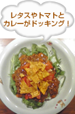 レタスやトマトとカレーがドッキング！