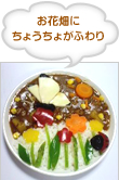 お花畑にちょうちょがふわり