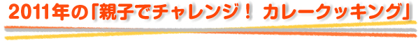 2011年の「親子でチャレンジ！カレークッキング」