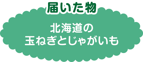 届いた物　北海道の玉ねぎとじゃがいも